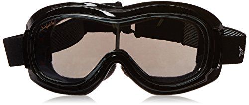 Pacific Coast Airfoil Padded 'Fit Over Glasses' Riding Goggles (Black Frame/Silver Smoke Lens)