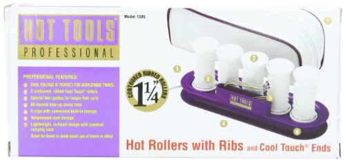 Hot Tools Professional HT1305 Hot Rollers with Ribs and Cool Touch Ends, 1.25 Inches