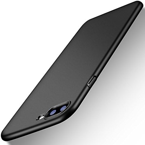 Ultra thin iphone 7Plus case black,[with Tempered Glass Screen Protector]Iphone7Plus cover Ultra Slim Soft shell Full Coverage Protective Anti-Scratch and Anti-Fingerprint Cover Case (black for 5.5)