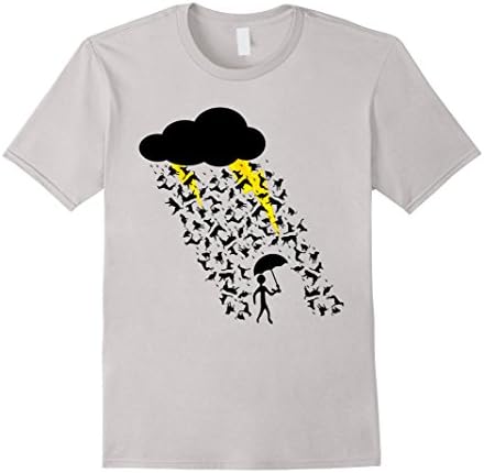 Mens Dogs and Cats: Run under dog and cat rain 2XL Silver
