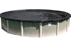 Buffalo Blizzard Deluxe Plus Winter Cover for 28' Foot Round Above-Ground Swimming Pools | Blue/Black Reversible | All Covers Include 4-Feet of Overlap for Secure Installation to Measure 32-Feet