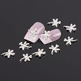 350buy 10x Silver Dragonfly Alloy 3D Rhinestone Nail Art Slice DIY Decoration