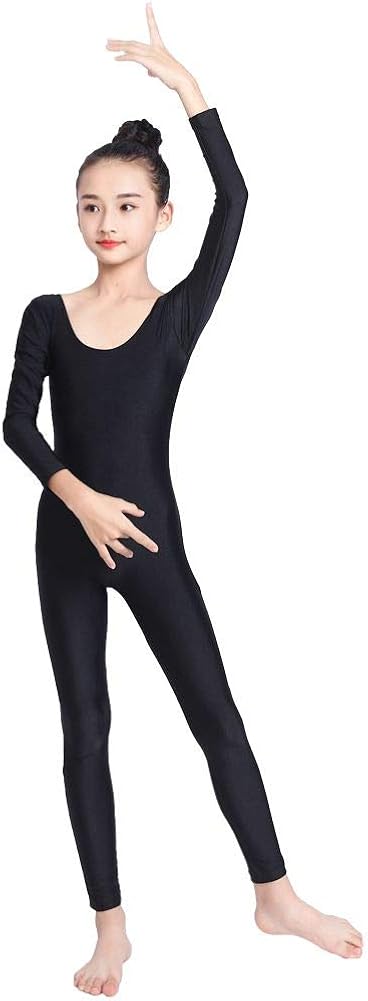 OVIGILY Girls Kids Long Sleeve Dance Unitard Bodysuits: Clothing