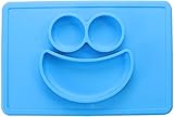 Baby Silicone Placement - Bowl, Tray and Placemat - 3 Compartments plate for Kids, Babies, and Toddlers - by Utopia Home