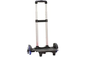 CHEZMAX Backpack Trolley Foldable Trolley Cart 6 Wheels Rolling-Luggage Carts Aluminium Alloy Luggage Hand Cart for Bags