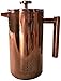 Large French Press Coffee Maker With Beautiful Copper Finish, Premium Insulated Stainless Steel & Spout Closure For High Heat Retention, Durable - NO Glass Parts Or Filter Replacement Needed, 34 oz
