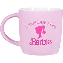 Amazon.com: Paladone Barbie Official Licensed Pink Logo Ceramic ...