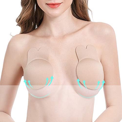 Kyopp Adhesive Bras Invisible Strapless Backless Push Up Bras Reusable