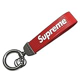 Latest fashion keychain Car keychain Keychain for Men and Women rubber metal keychain couple keychain urban style keychain（Red Black）