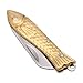 Bluejaye Fish-shape Keyring Pocket Keychain Tactical Small Folding Folder Knife Brass