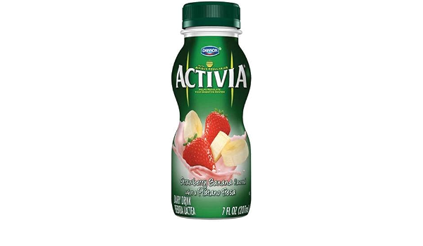 Danone activia dairy drink strawberry banana (036632035981)