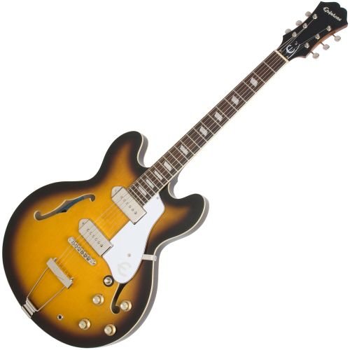 Epiphone ETJLVSNH1 "Inspired By" John Lennon 1965 Casino Outfit Semi-Hollow-Body Electric Guitar, Vintage Sunburst