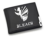 Bleach Ichgo Mask Anime Cosplay Unisex Students Men Short Pattern Purse Wallet Black