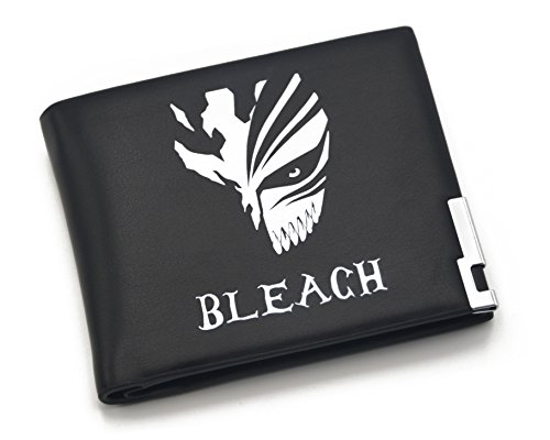 Bleach Ichgo Mask Anime Cosplay Unisex Students Men Short Pattern Purse Wallet Black