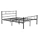 GreenForest Full Size Bed Frame Platform with Headboard and Stable Metal Slats Mattress Base Boxspring Replacement, Black