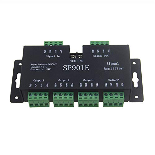 ALITOVE WS2812B WS2811 SPI Signal Amplifier Repeater, for WS2813 SK6812 ...