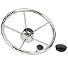 Amarine-made-5-spoke-13-12-Inch-Destroyer-Style-Stainless-Boat-Steering-Wheel-with-M-Size-Knob-9310SRF1