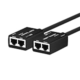 Portta HDMI Extender Lossless Transmission 100ft/30m by Cat5e/6 Cable with High Speed Pigtail HDMI Cable Support 1080P / 3D for HDTV PS4 HD-DVD Blue-Ray Player / Xbox One STB PC