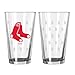 MLB Boston Red Sox Satin Etch Pint Glass Set (Pack of 2), 16-Ounce