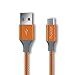 IMKEY Premium 10 Feet Tangle-Free Braided Micro USB 2.0 Sync Data Fast Charging Cable For Samsung Galaxy S7/ S6 / Edge, S4/ S3/ Note 5 / 4 / 2,Google Nexus,LG,Nokia,Blackberry And More - (Orange)