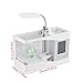 Aquarium Multifunctional USB Rechargeable Desktop Electronic Aquarium Mini Fish Tank with Water Running Pump Calendar Clock Function Light Pen Holder (White)thumb 1