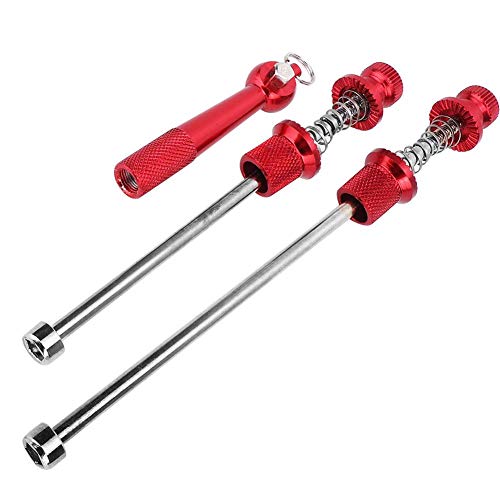 Bicycle Quick Release Bolt Quick Release Skewers Aluminum Alloy Wheels Locking Skewer Quick Release Lever (Red)
