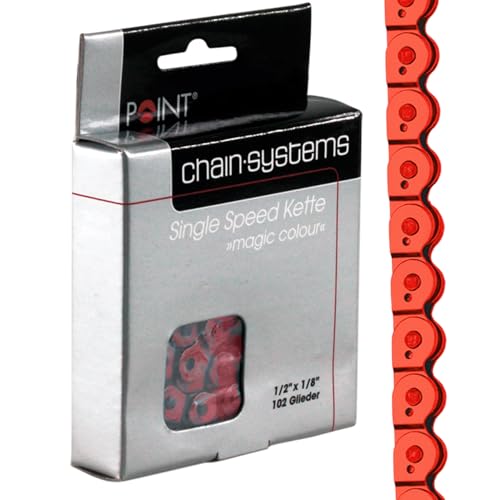 Point / 10107501 Chaîne Half Link MK 918 1/2 x 1/8 102 maillons Rouge