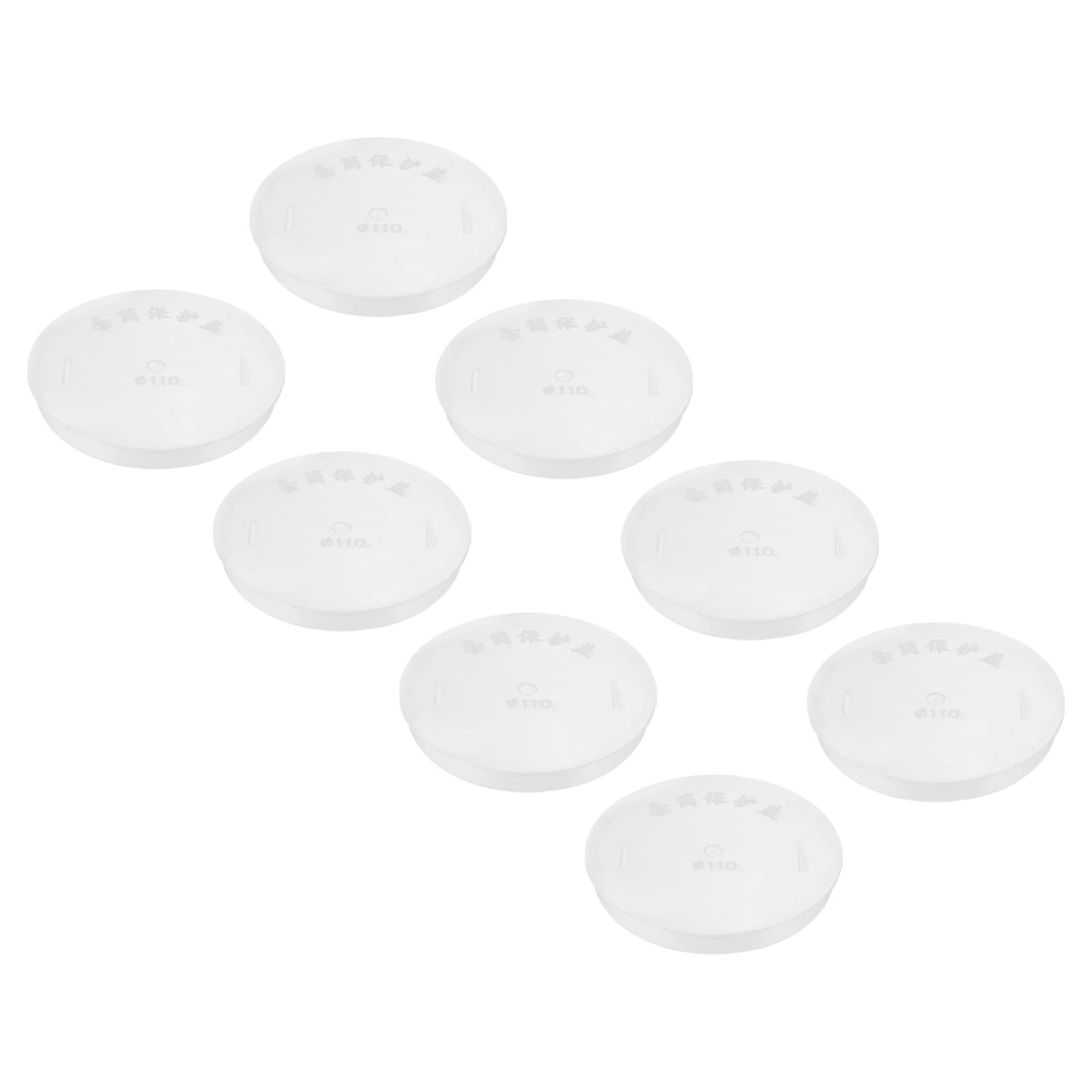 PATIKIL 110mm OD Flush Type Hole Plugs, 8 Pack Post Tube Hole Fastener Cover Pipe End Cap for Pipeline Protection, White