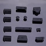 HDE&reg; Universal Laptop Silicone Dust Plugs - 13 pcs (Black)