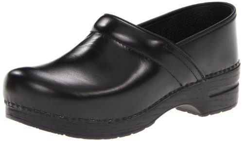 Dansko Unisex Professional Black Cabrio Leather Clog/Mule 43 (US Men's 9.5-10, US Women's 12.5-13) Wide