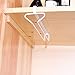 Alliebe Stemware Wine Glass Cup Rack Hanger Holder Under Cabinet Shelf Storage Without Drilling for Kitchen Set of 2
