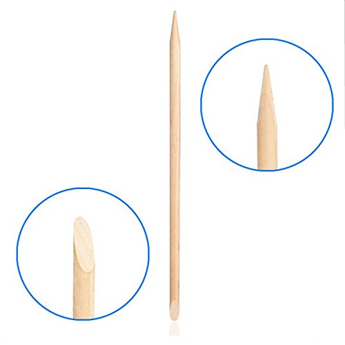 Orange Wood Sticks, Nail Art, Cuticle Pusher Remover, Manicure Pedicure Tool (50 Pieces)