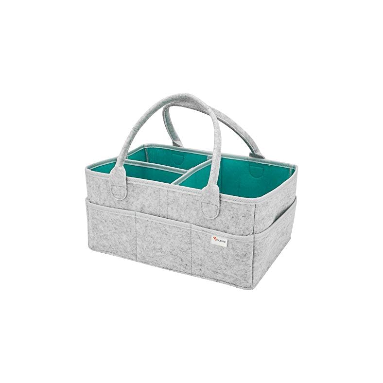 Celesto Baby Diaper Caddy Organizer – Nursery Storage Bin – Car Organizer for Diapers – Changing Table Organizer Basket…