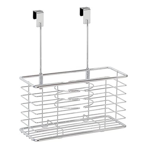 mDesign Steel Over Hair Dryer Holder Storage, Hair Styling