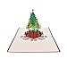 Buytra 5 Pack Christmas Cards Set 3D Pop-up Greeting Card for Xmas,Festival,Birthday,Thank you,Anniversary and More including Chirstmas Tree,Snowman,Reindeer,Bell