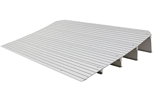 RAGE POWERSPORTS Silver Spring THR4 4.25" H Aluminum Mobility Threshold Ramp for Wheelchairs, Scooters, and Power Chairs
