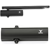 The Door Bull Series 5000 Automatic Door Closer &ndash; Hold Open Arm Features | Surface Mounted Hydraulic with Adjustable Speed. Includes easy install video template for residential or commercial use