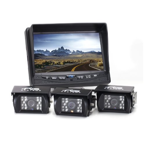 Rear View Safety RVS-770615 Backup Camera System with Three Backup Cameras and 7