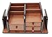 Executive Office Solutions Wooden Desk Organizer with 3 Drawers and Multiple Shelves/Racks for Office Supplies and Desk Accessories - Cherry/Black (EOS-WO4)