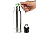 Urbanviva Stainless Steel Beer Bottle Koozie Holder By For All Standard 12oz Soda Bottles, Drink Chiller With Cap And Neoprene Sleeve, Perfect For Outdoor Activities, Sports Events (silver, 1)