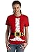 Ann Arbor T-shirt Co. Santa Claus Costume | Jumbo Print Novelty Christmas Holiday Humor Ladies' T-Shirt-Ladies, 2XL Red