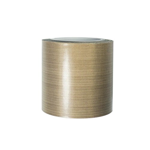 PTFE Coated Fabric Tape Teflon Adhesive Tape High Temperature Vacuum, Hand and Impulse Sealers Machine Sealing Tape 0.18mm Thick (50mm-5M)