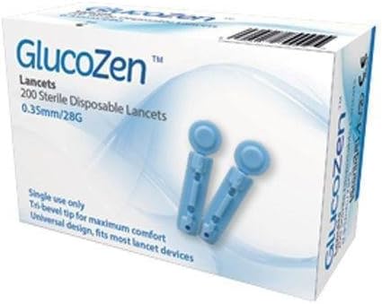 GlucoZen 28G Sterile Disposable Lancets x 200