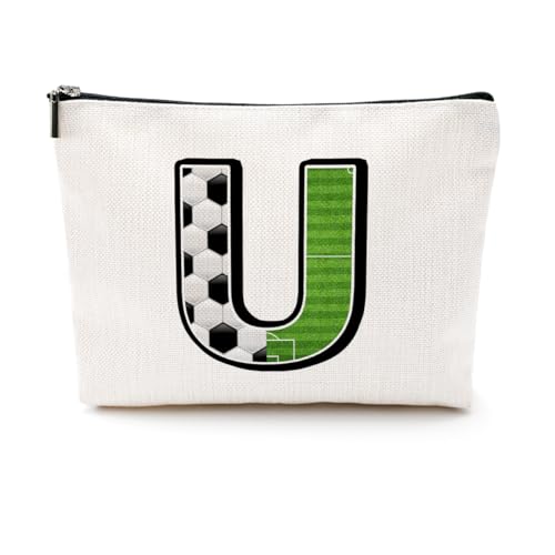 Soccer Gifts for Girls Initial Letter U Makeup Bag, Letter Cosmetic Bag at Amazon