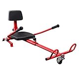 Hover Kart for Hoverboards, transform your Hoverboard into Go-Kart, Fully Adjustable fits Kid to Adult, Compatible with most Self Balancing Scooter- (Red)