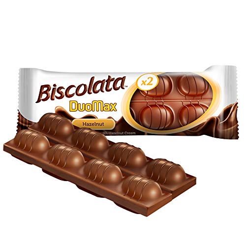 Biscolata Duomax Hazelnut Chocolate Wafer Bar Snack Cookies (16 pack