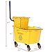 Goplus Commercial Mop Bucket Side Press Wringer Cleaning Caddy with 31 Quart Larger Capacity, Yellow