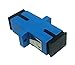 Cerrxian SC Singlemode Fiber Optic Adapter SC Female to SC Female UPC Simplex Single Mode Fiber Optical Network Internet Coupler Connector Adapter with Mount Panel (Blue 5-Pack)