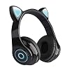 Kattenoortelefoon, Bluetooth koptelefoon Draadloos met LED verlichting, Gaming headset voor iPhone, iPad, smartphones…