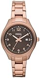 Fossil Women's AM4366 Stainless Steel Analog Brown Dial Watch